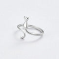 Vioraia Midnight Cat Silver Ring