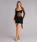 Nothing To Hide Mesh Sweetheart Mini Dress