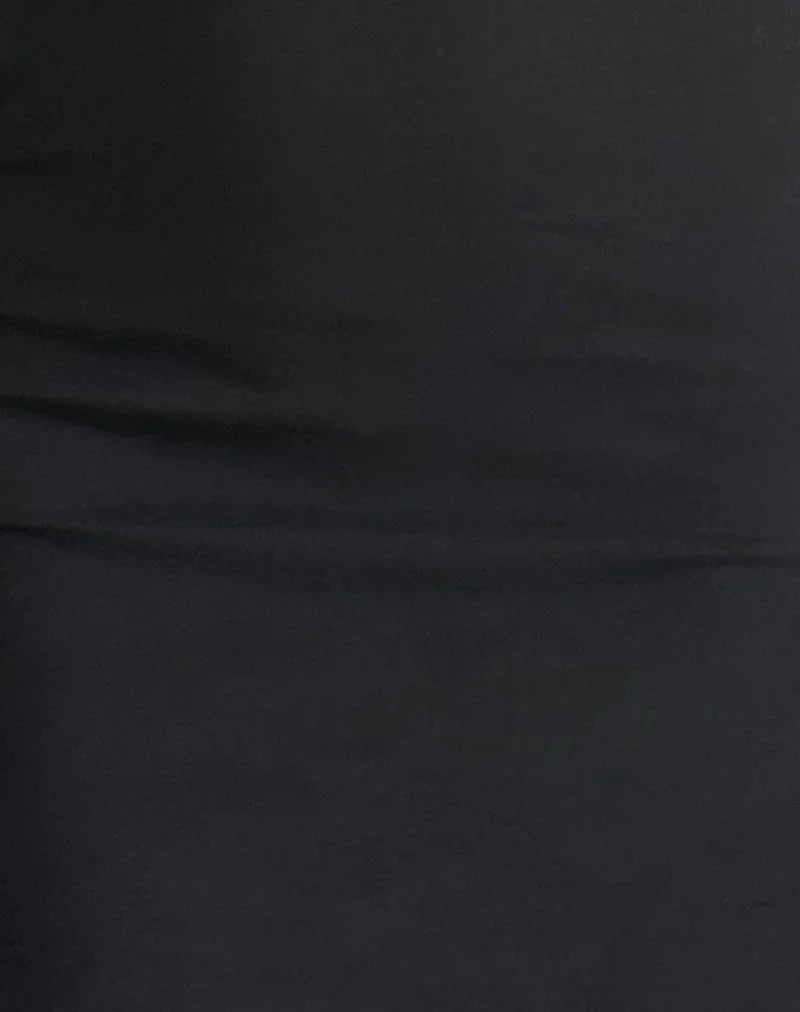 Wangi Backless Mini Dress in Lycra Black