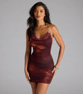 Sun Goes Down Halter Abstract Bodycon Mini Dress