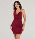 Daring Allure Slinky Knit Backless Bodycon Mini Dress