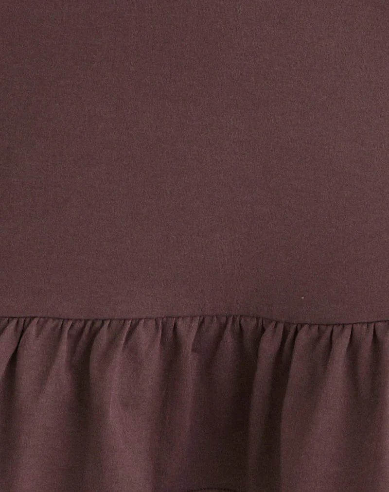 Maufa Mini Dress in Jersey Deep Taupe