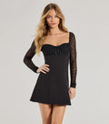 Show Me Romance Lace Long Sleeve A-Line Mini Dress