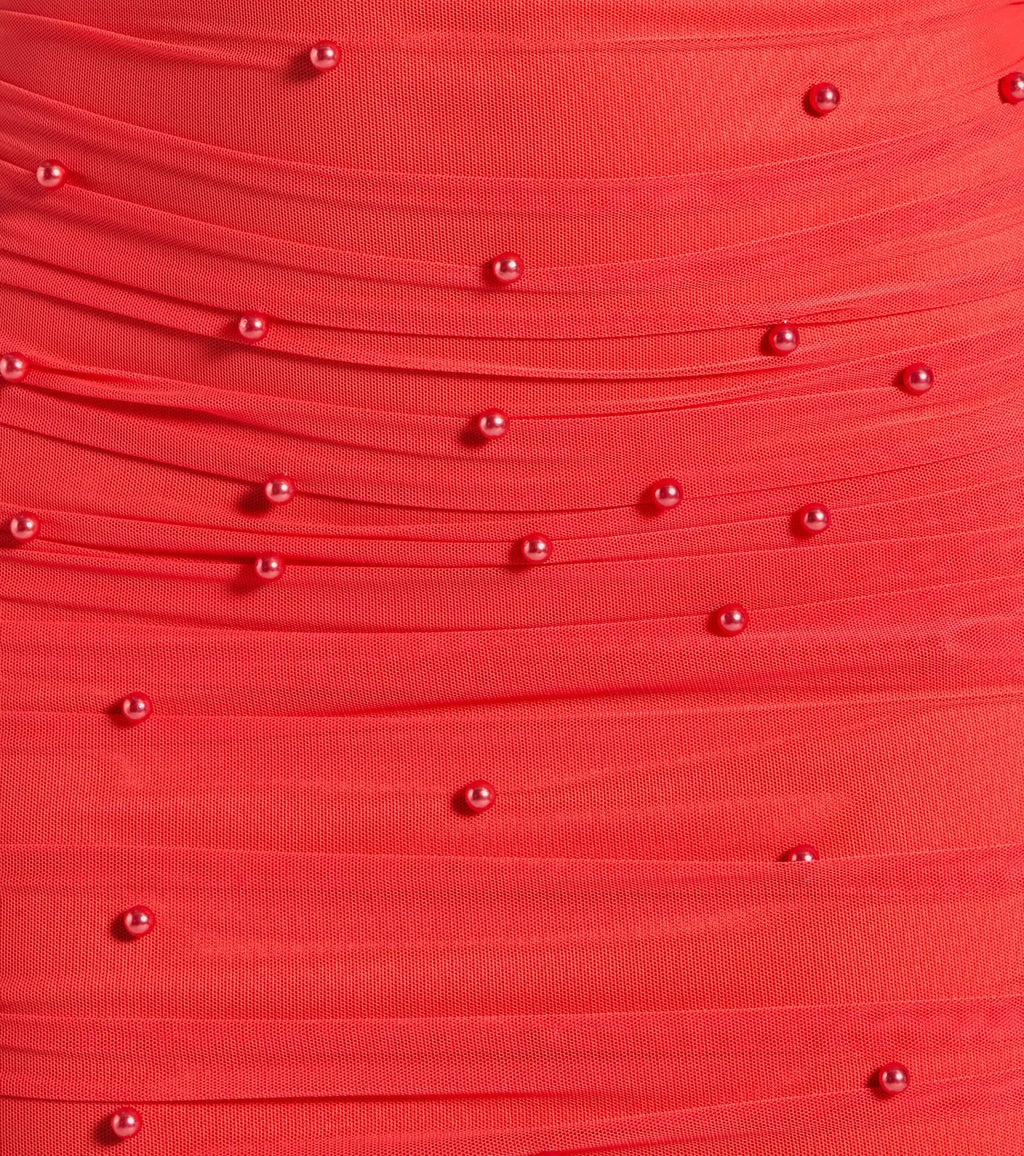 Enhance Your Chic Strapless Faux Pearl Mini Dress