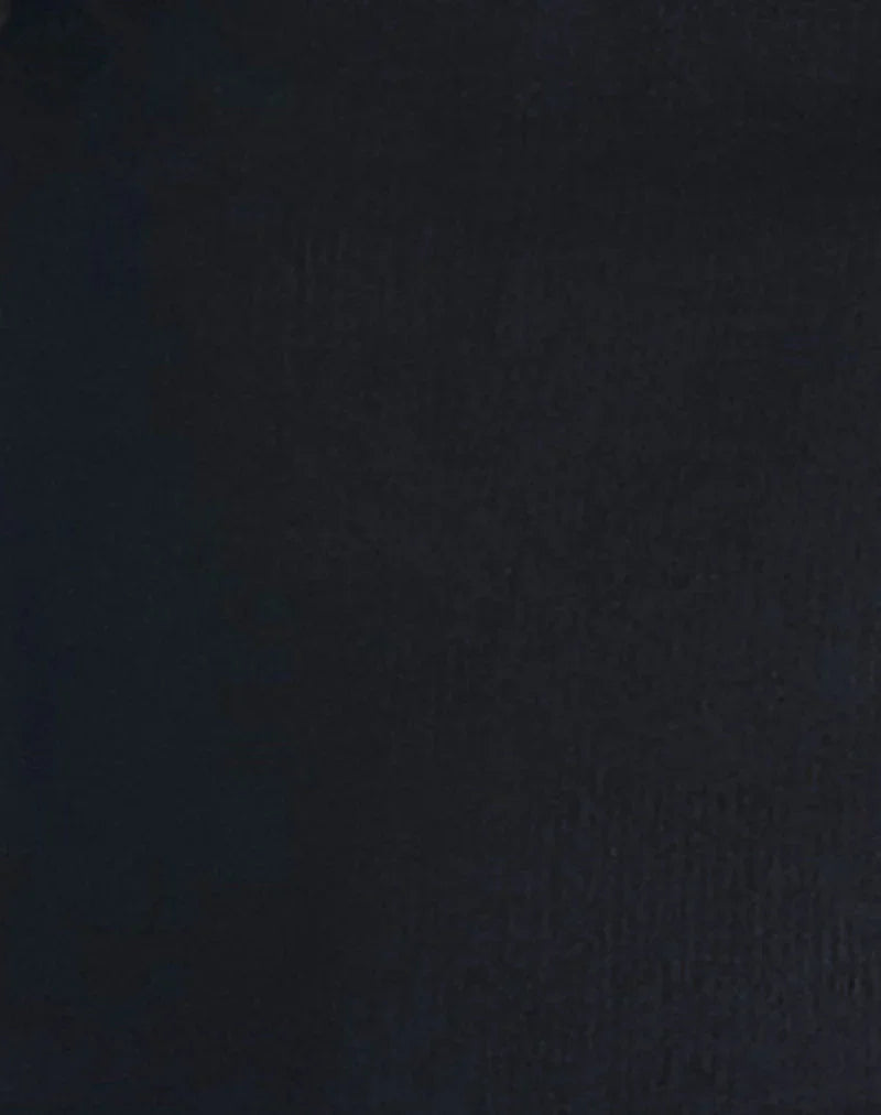 Jilly Mini Dress in Ribbed Black