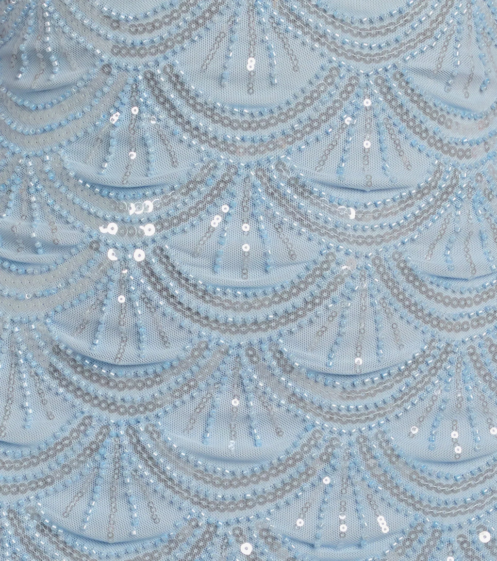 Lilah Beaded Scallop Mini Dress
