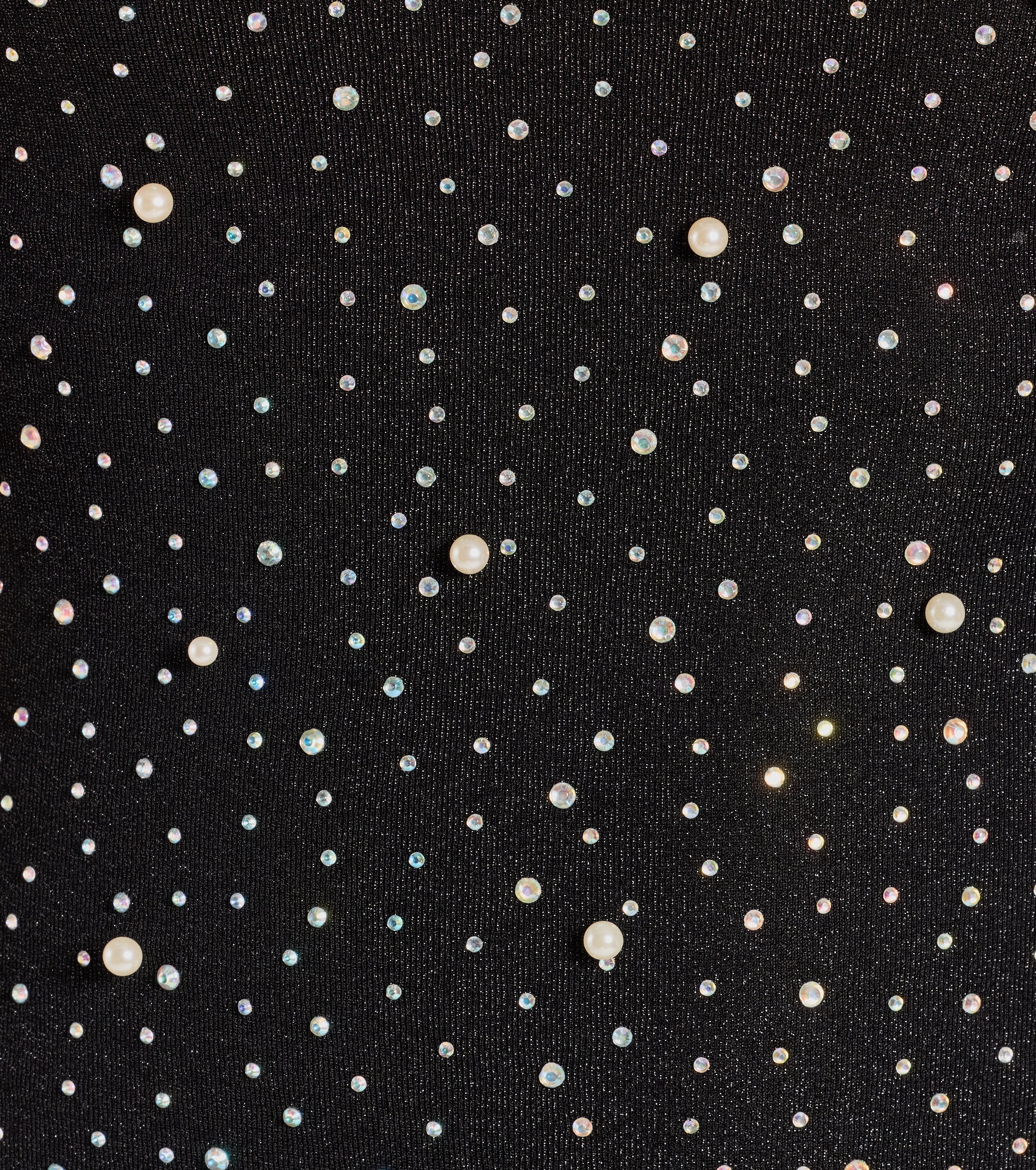 Trixie Strapless Faux Pearl Rhinestone Mini Dress