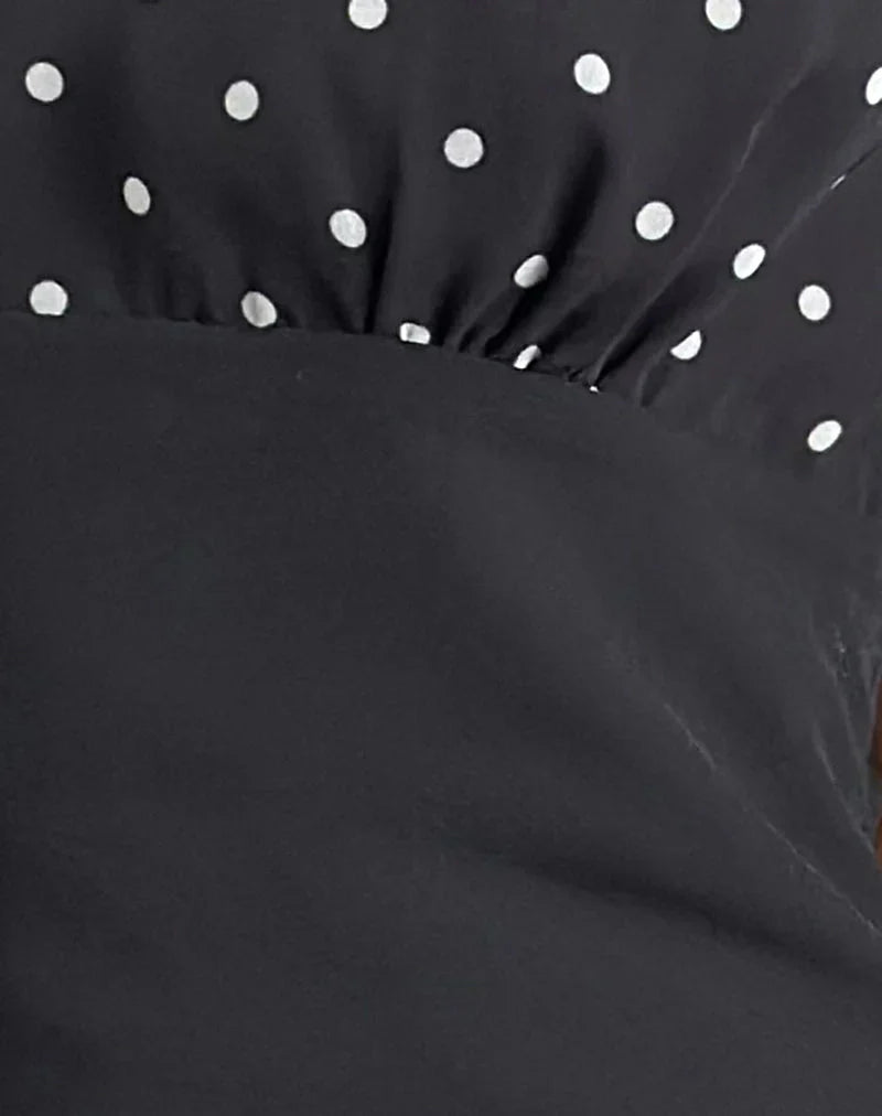 Lovita Mini Dress in Basic Polka Black
