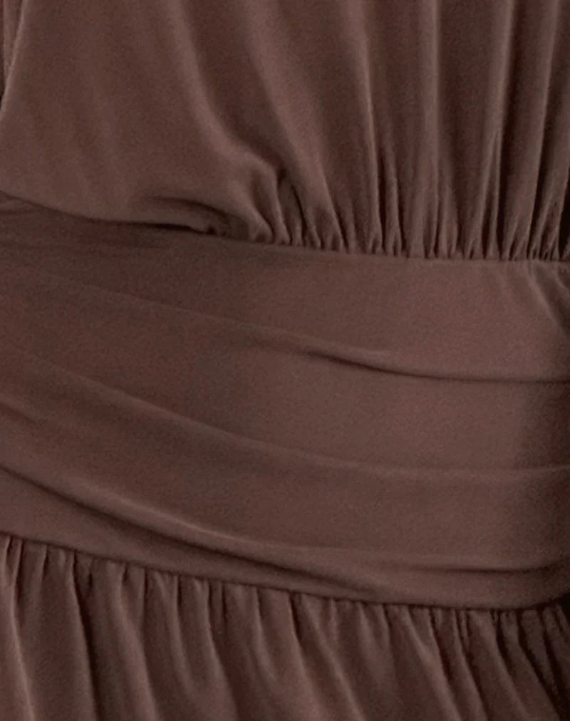 Sanuli Mini Dress In Bitter Chocolate
