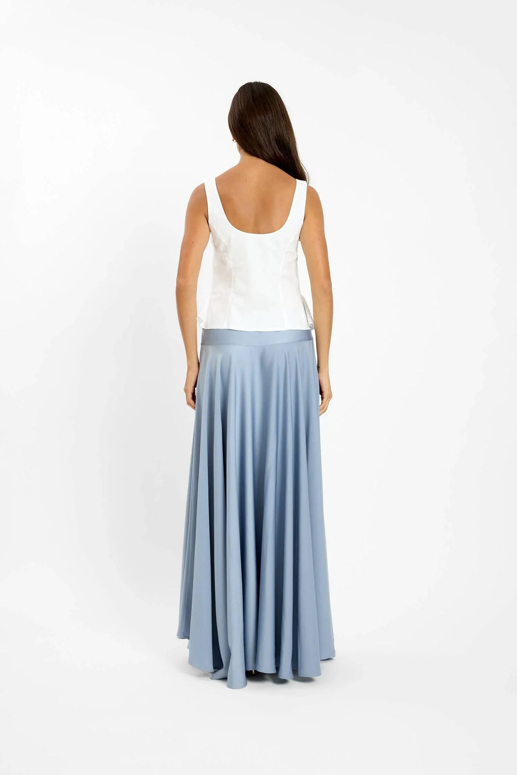 Pre-order: Basque Full Skirt | Ice Blue
