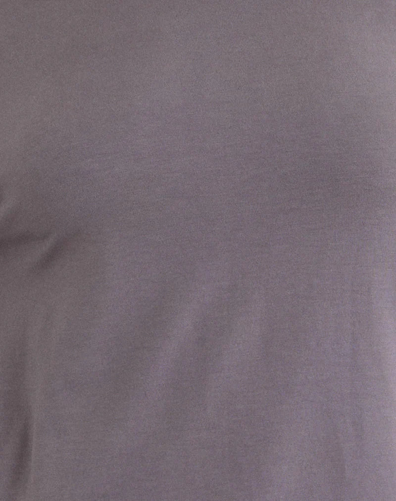 Raluca Long Sleeve Mini Dress in Grey Lavender