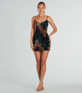 Unreal Glamour Chevron Sequin Mini Dress